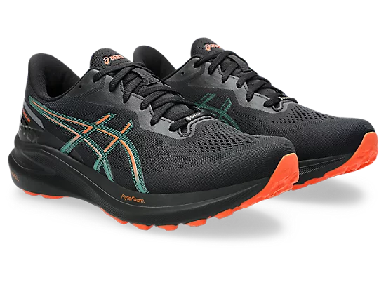 Asics mens gt-1000 13 goretex 1011b857-002 black & nova orange