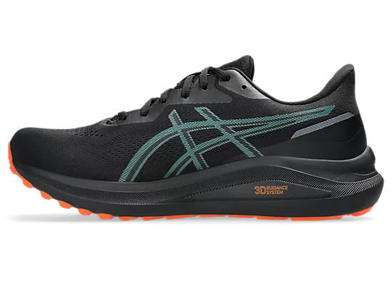 Asics mens gt-1000 13 goretex 1011b857-002 black & nova orange