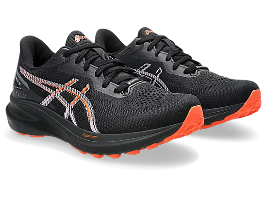 Asics womens gt-1000 13 goretex 1012b661-002 black & nova orange