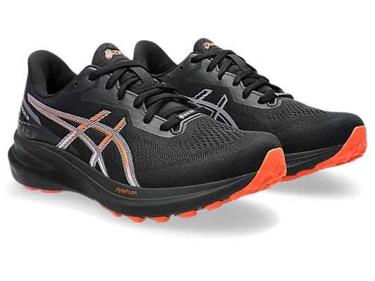 Asics womens gt-1000 13 goretex 1012b661-002 black & nova orange