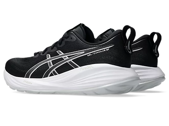 Asics mens gel cumulus 27 4E extra wide 1011b980-002 black & white