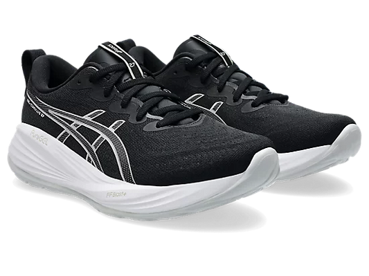 Asics mens gel cumulus 27 4E extra wide 1011b980-002 black & white