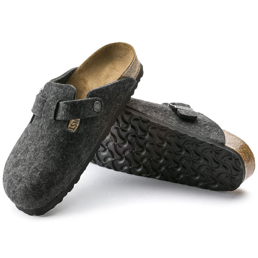 Birkenstock boston wool felt 160371 anthracite