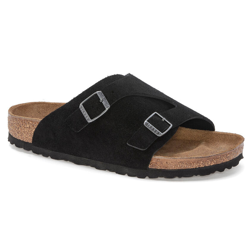 Birkenstock zurich suede leather sandal n1025060 black