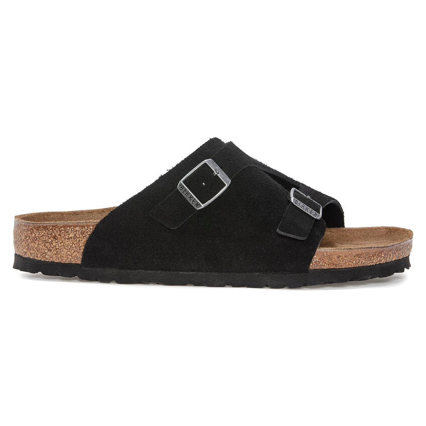 Birkenstock zurich suede leather sandal n1025060 black