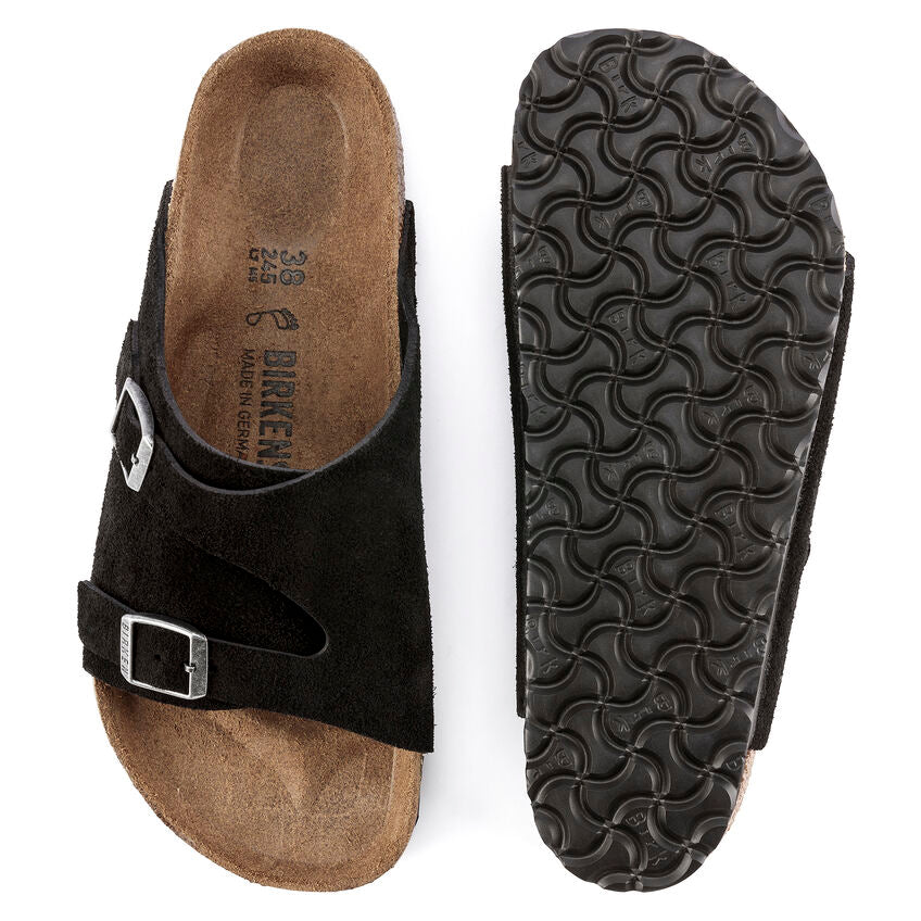 Birkenstock zurich suede leather sandal n1025060 black