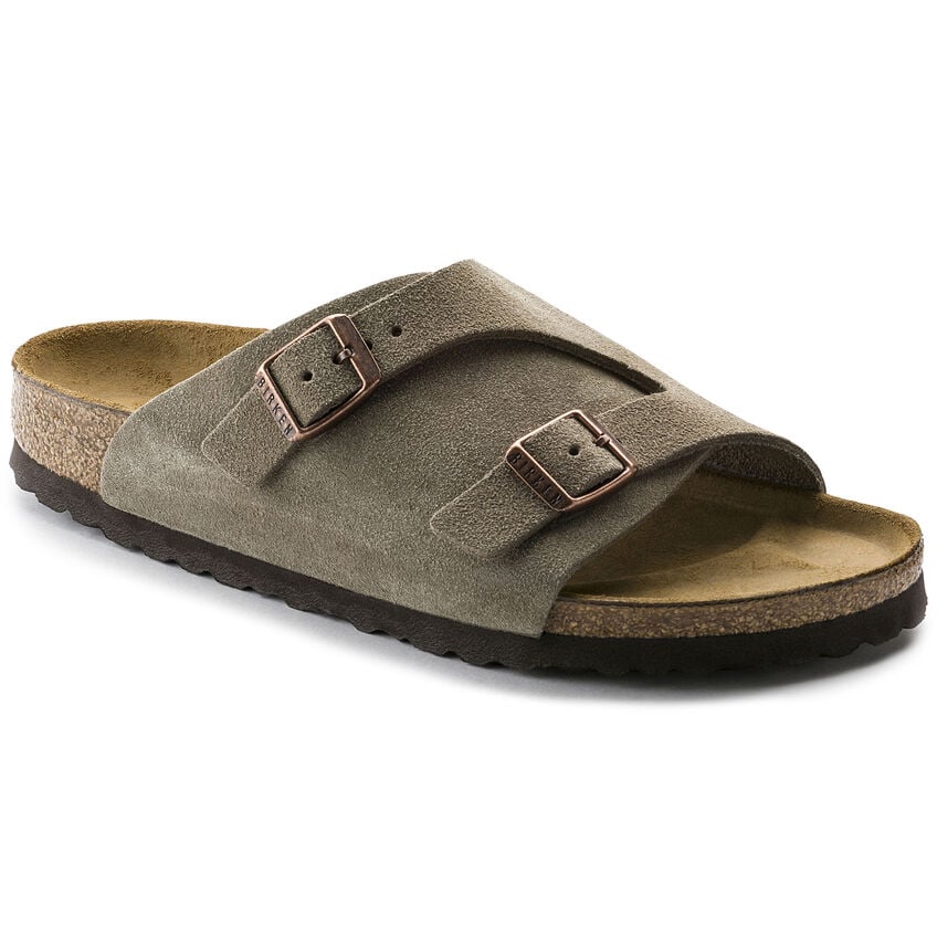 Birkenstock zurich suede leather sandal n50463 taupe