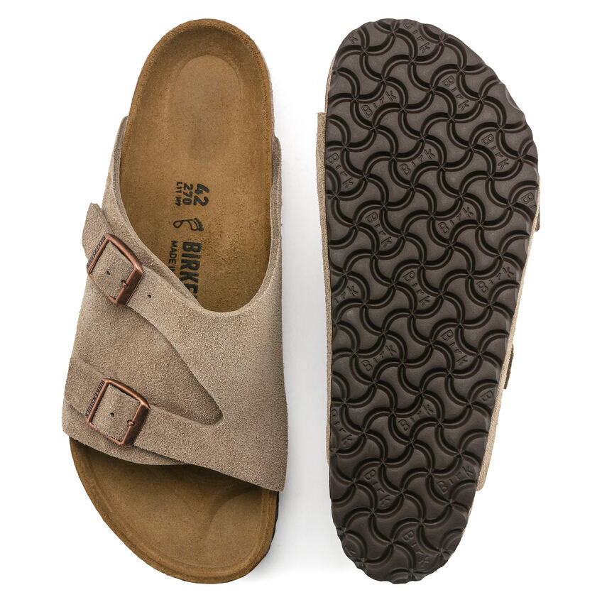 Birkenstock zurich suede leather sandal n50463 taupe