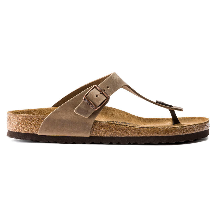 Birkenstock Gizeh full grain oiled leather r943811 tabacco