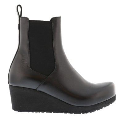 Birkenstock Ebba slip on Leather ankle boot n1028404 black