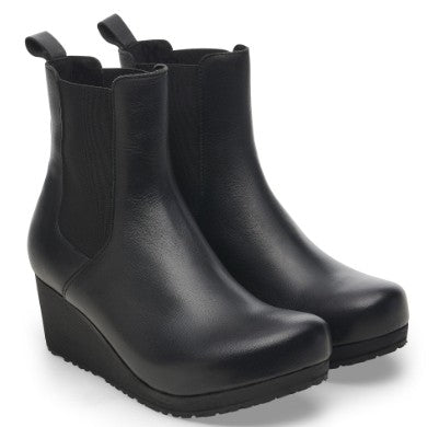 Birkenstock Ebba slip on Leather ankle boot n1028404 black