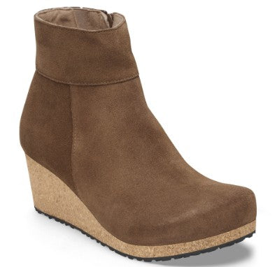 Birkenstock Ebba suede leather slip on boot n1028399 dark tea