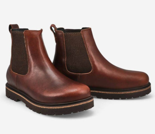 Birkenstock highwood slip on leather boot 1025763-1025718 chocolate