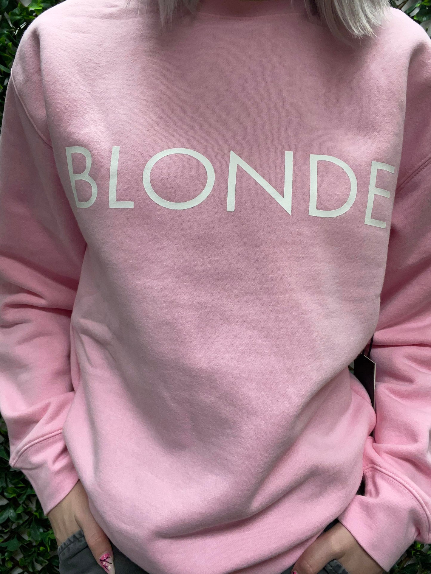 Brunette the Label The "BLONDE" Classic Crew Neck Sweatshirt btls003vd24