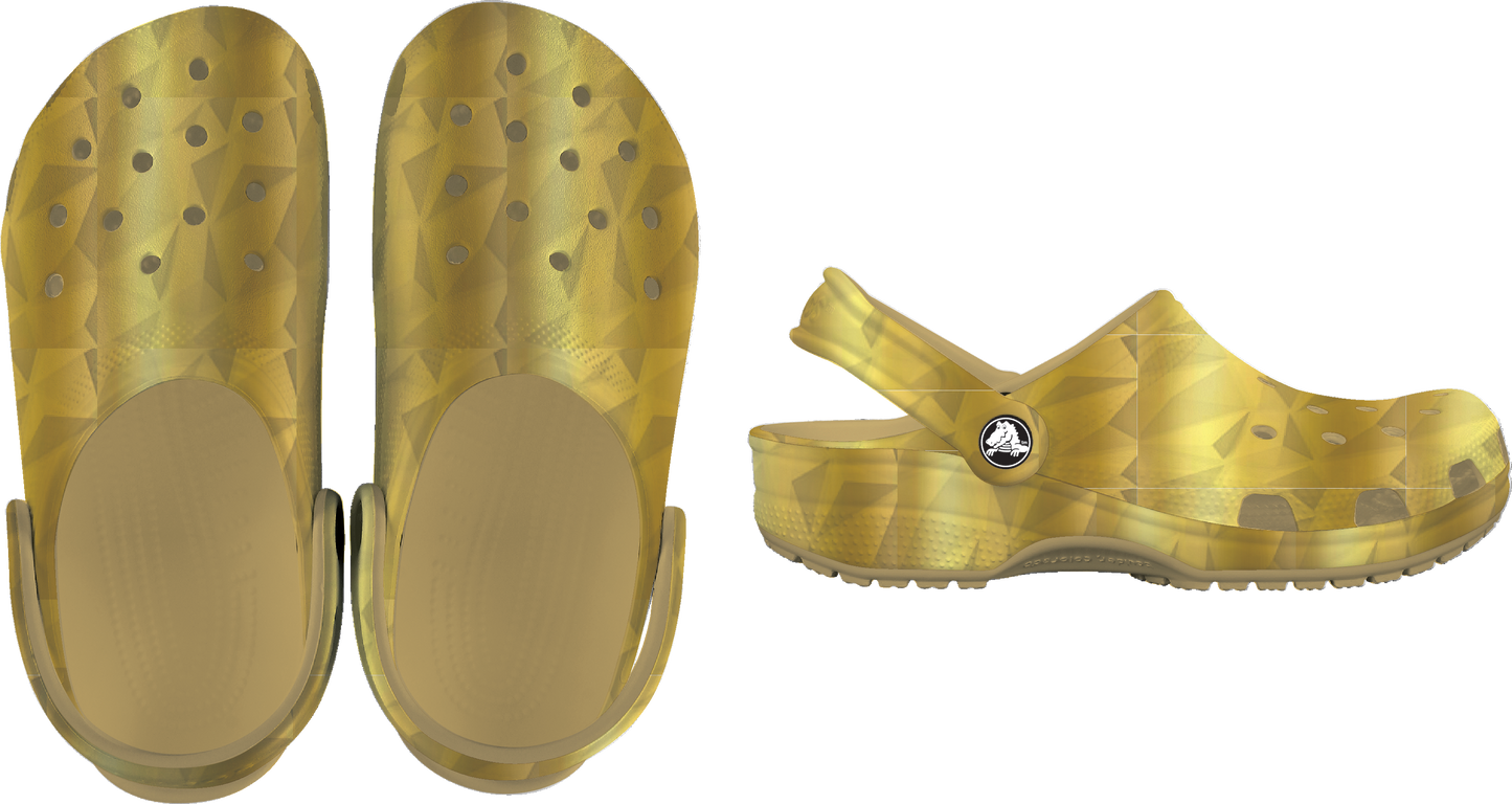 Crocs classic geometric clog gold 210002-710