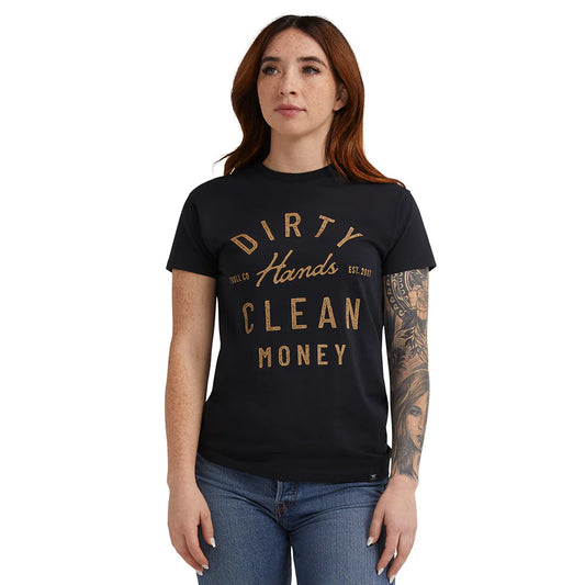 Dirty Hands Clean Money juno tshirt tc1819 black