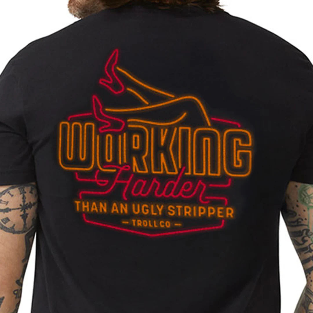 Dirty Hands Clean Money whus neon tshirt tc1950 black