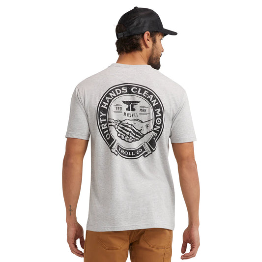 Dirty Hands Clean Money haggler tshirt tc2245 grey heather
