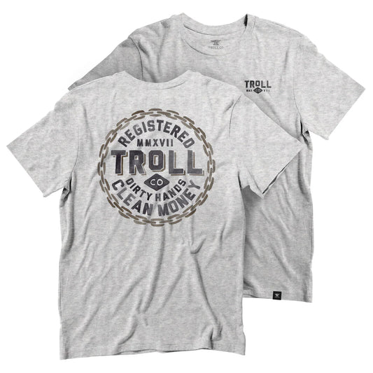 Dirty Hands Clean Money chain gang tshirt tc2758 grey heather