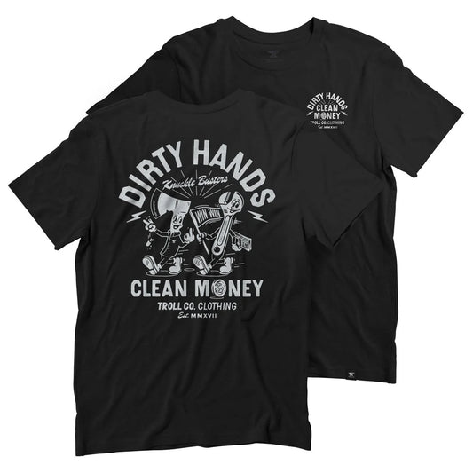 Dirty Hands Clean Money knuckle bros. 2.0 tshirt tc2797 black