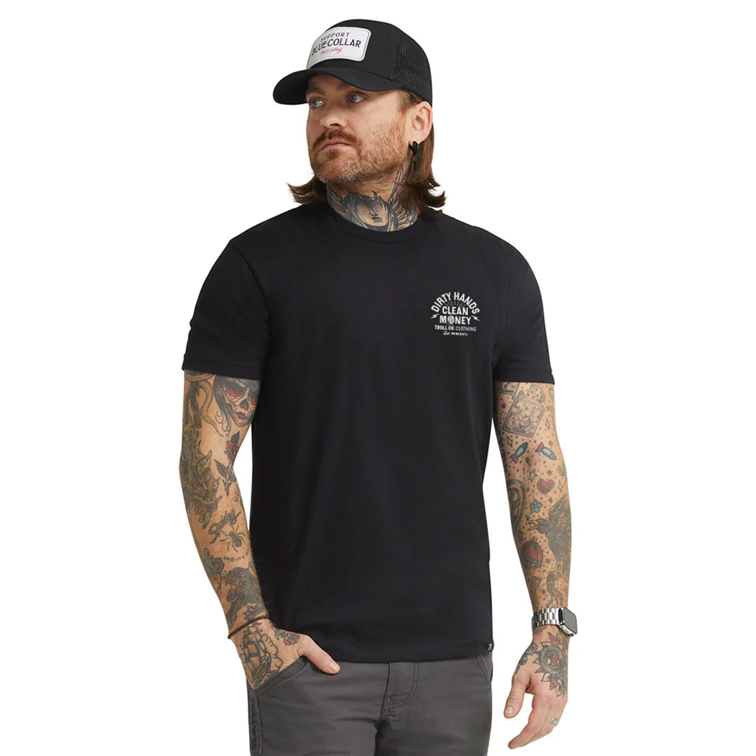 Dirty Hands Clean Money knuckle bros. 2.0 tshirt tc2797 black