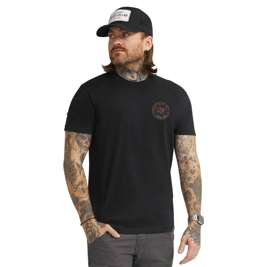 Dirty Hands Clean Money sbc chain support 2.0 tshirt tc2801 black