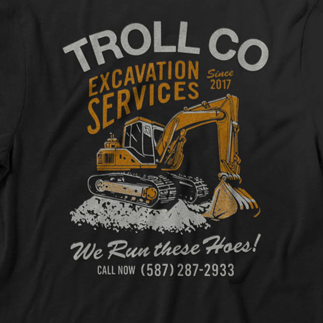 Dirty Hands Clean Money excavation svcs 2.0 tshirt tc2804 black