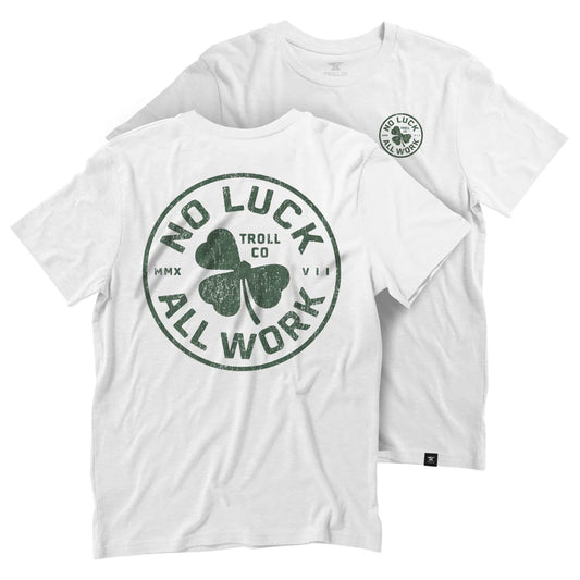 Dirty Hands Clean Money NOLAW broken clover tshirt tc3020 white