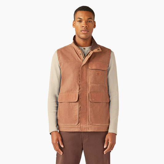 Dickies waxed duck lined vest a85xd  och