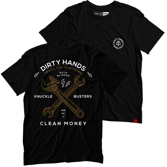 Dirty Hands Clean Money Twisting Wrenches tshirt tc0142 black