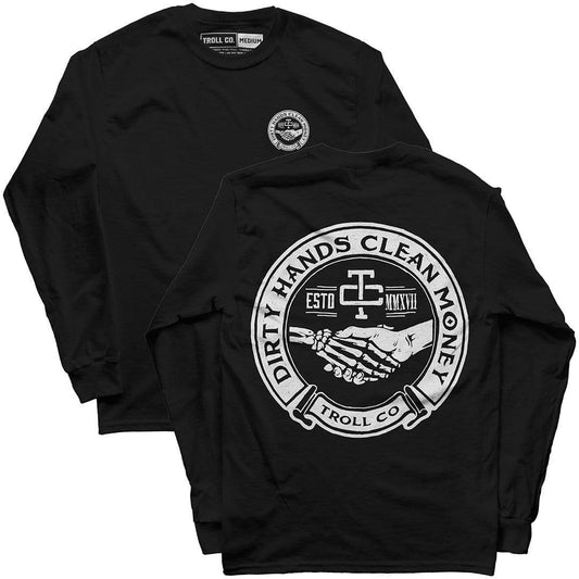 Dirty Hands Clean Money haggler longsleeve tshirt tc0305 black