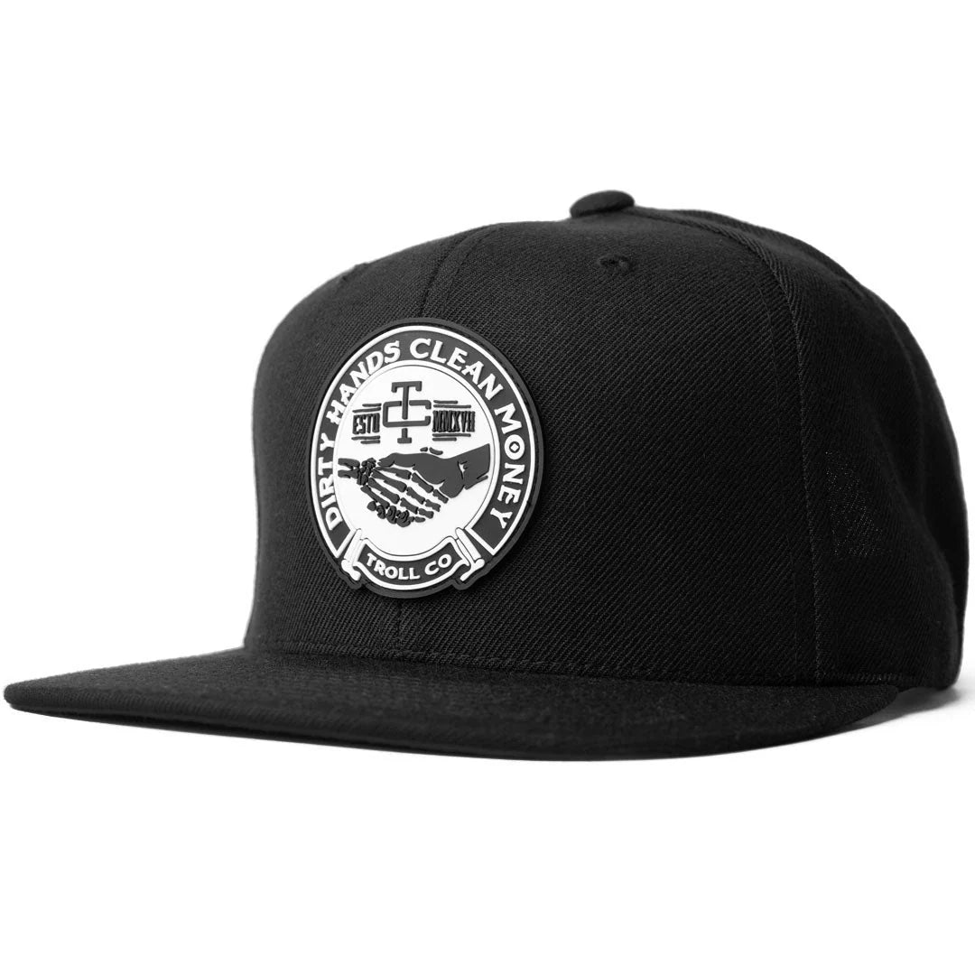 Dirty Hands Clean Money haggler snapback hat tc0522 black