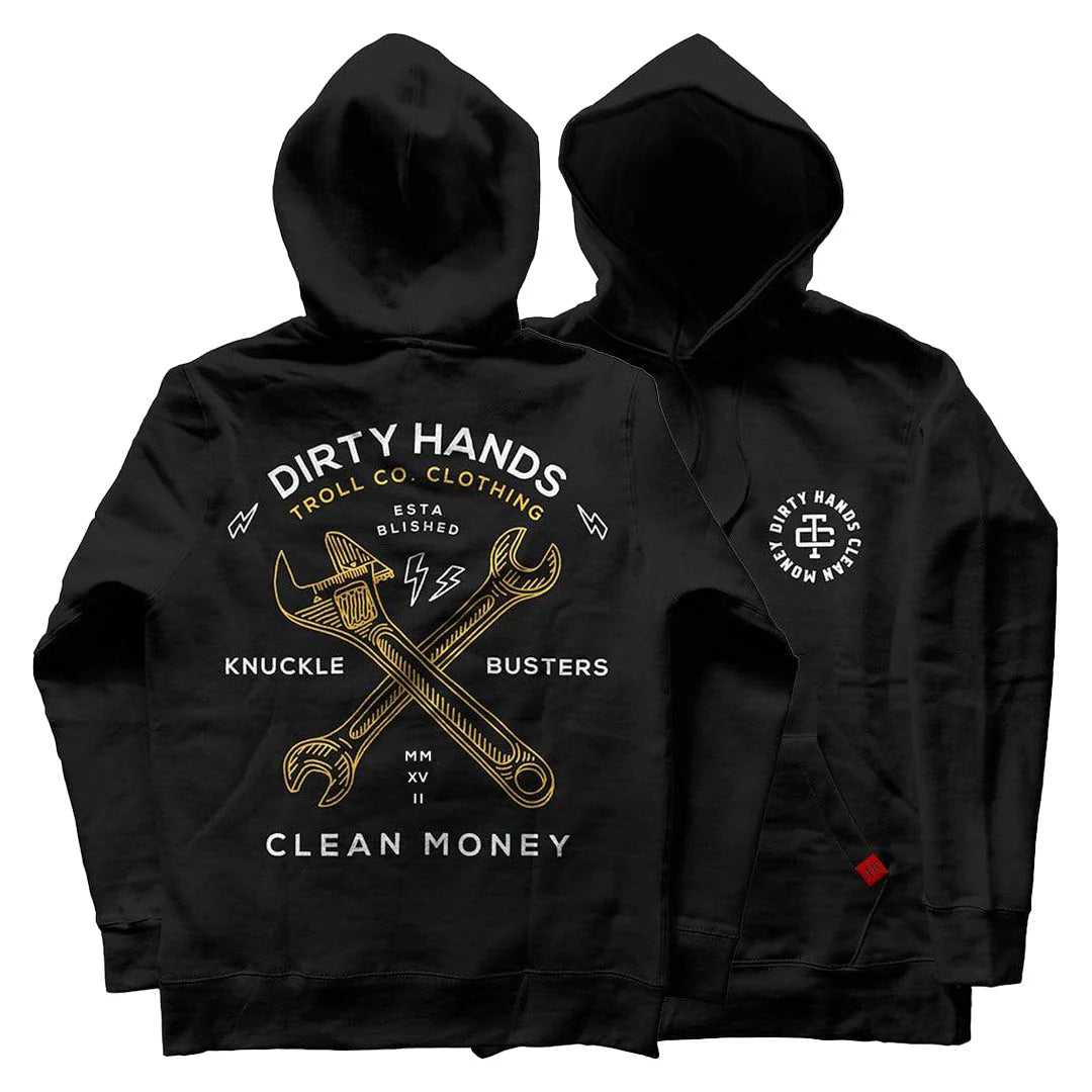 Dirty Hands Clean Money twisting wrenches hoody tc0533 black