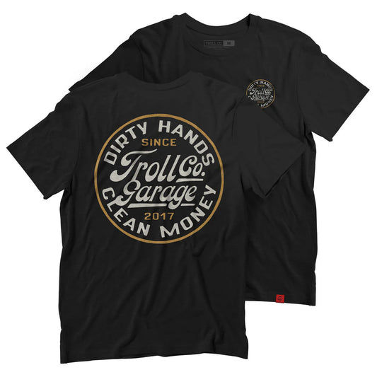 Dirty Hands Clean Money dhcm garage tshirt tc1945 black