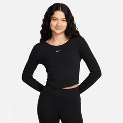 Nike CHill knit long sleeve crop top fn3661-010 blk