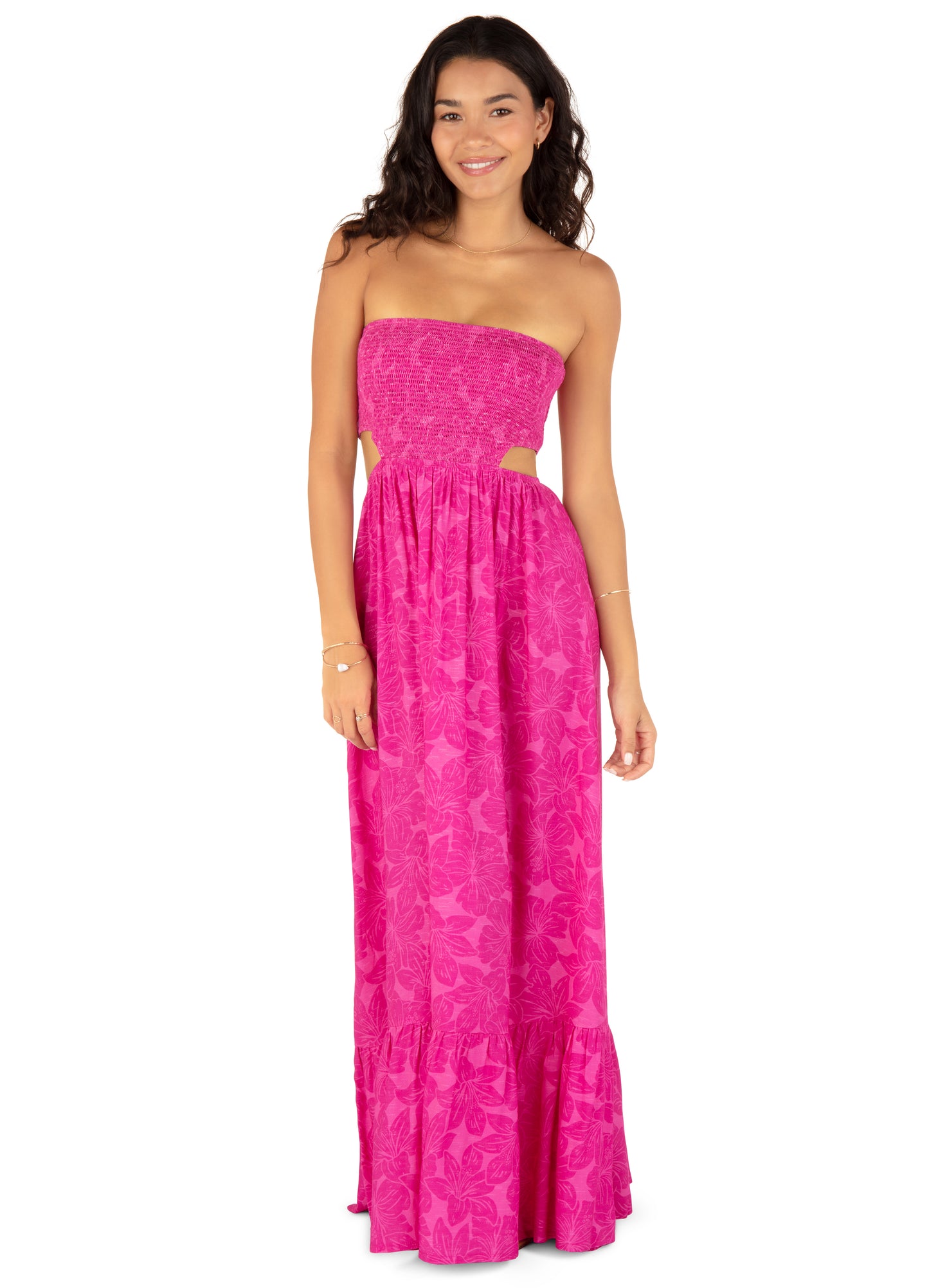 Hurley rose violet maxi dress hu029d4 pink