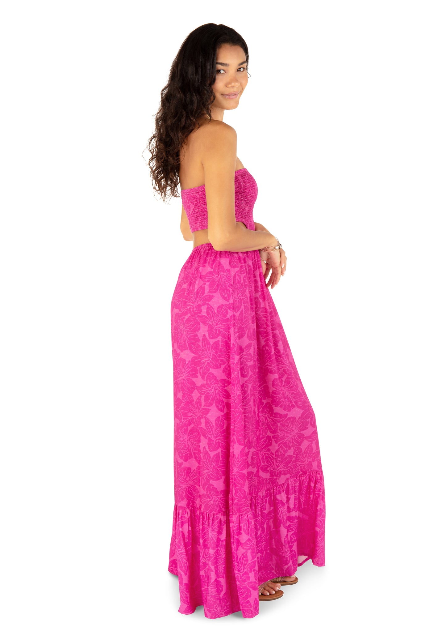 Hurley rose violet maxi dress hu029d4 pink