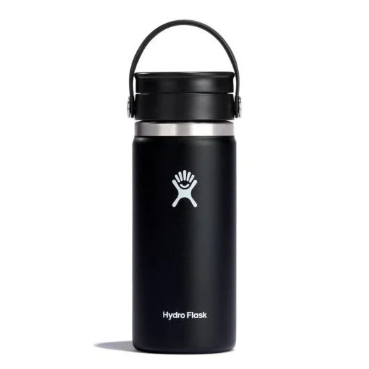 Hydroflask 16 oz Coffee with Flex Sip™ Lid Insulated bottle with lid for hot drinks. w16bcx001black