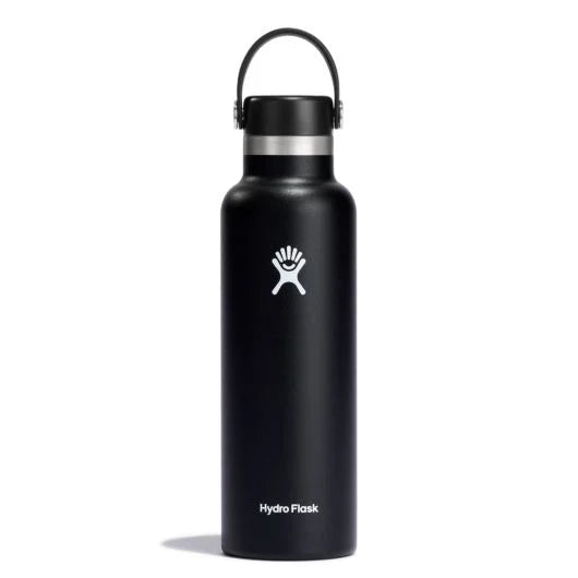 Hydroflask 21 oz Standard Mouth Stainless steel water bottle for life on the go. s21sx001 black