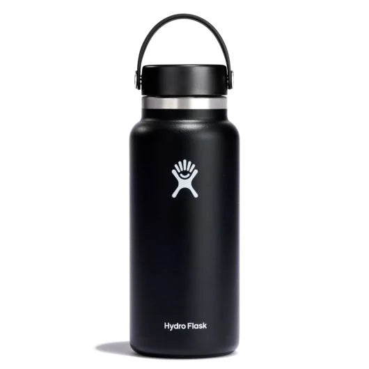 Hydroflask 32 oz Wide Mouth Fan favorite wide mouth bottle for easy drinking. w32bts001 black