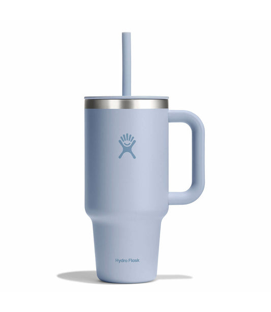 Hydroflask 32 oz All Around™ Travel Tumbler Insulated tumbler with handle and straw. tt32ps110 surf blue