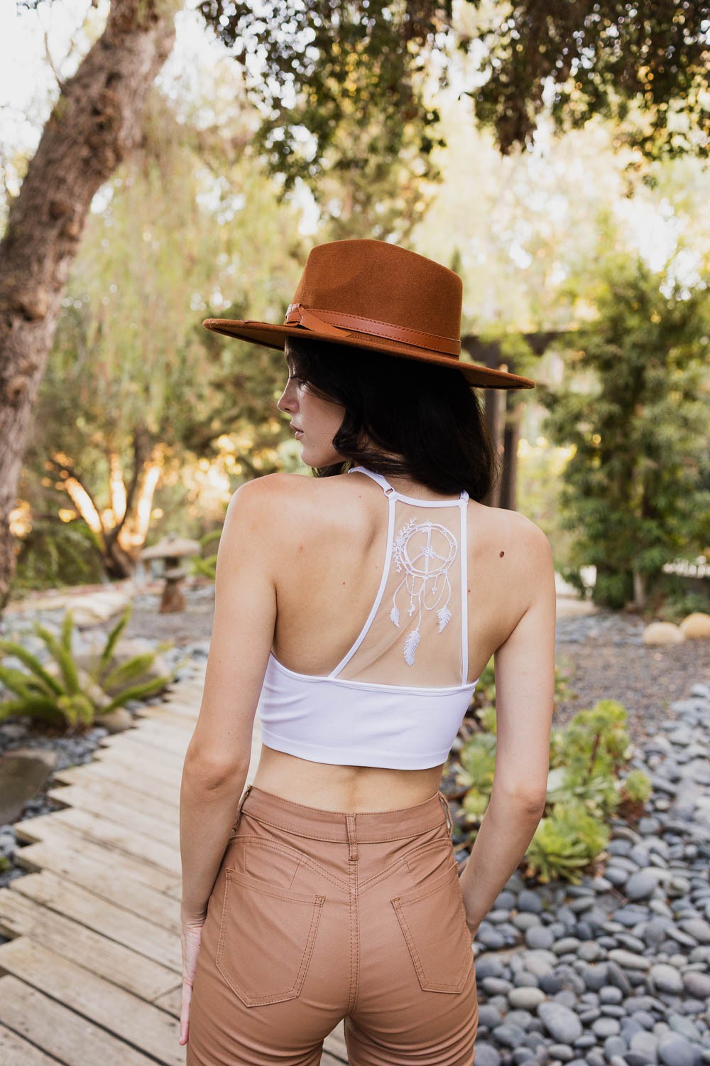 Malibu Peace Dream Catcher mesh bralette 5626 white