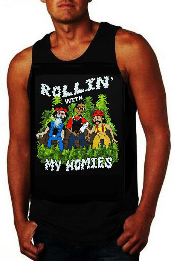 Cheech & Chong rollin with my homies tank cx-tt757