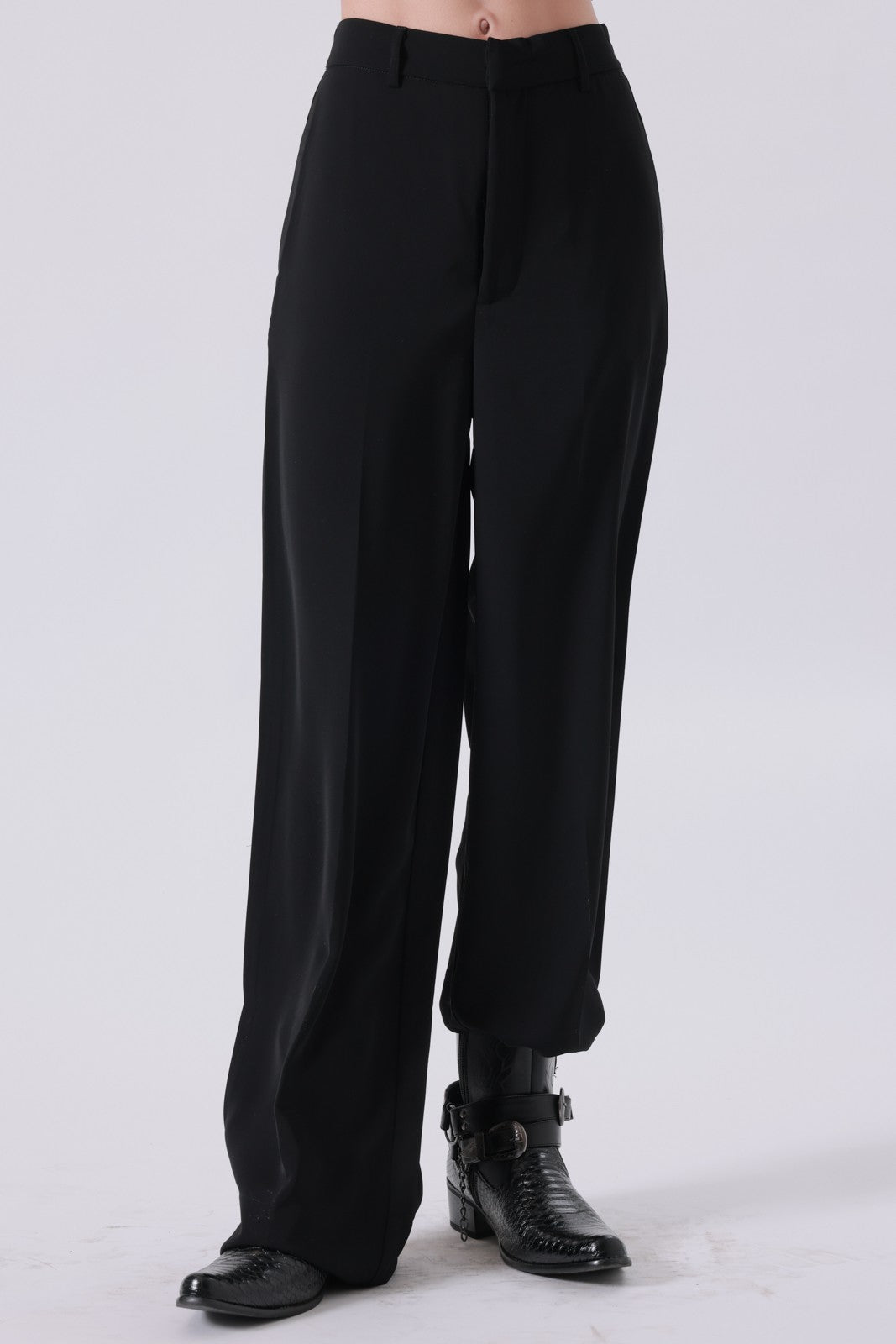 Malibu high waisted wide leg trouser pant s80313 black