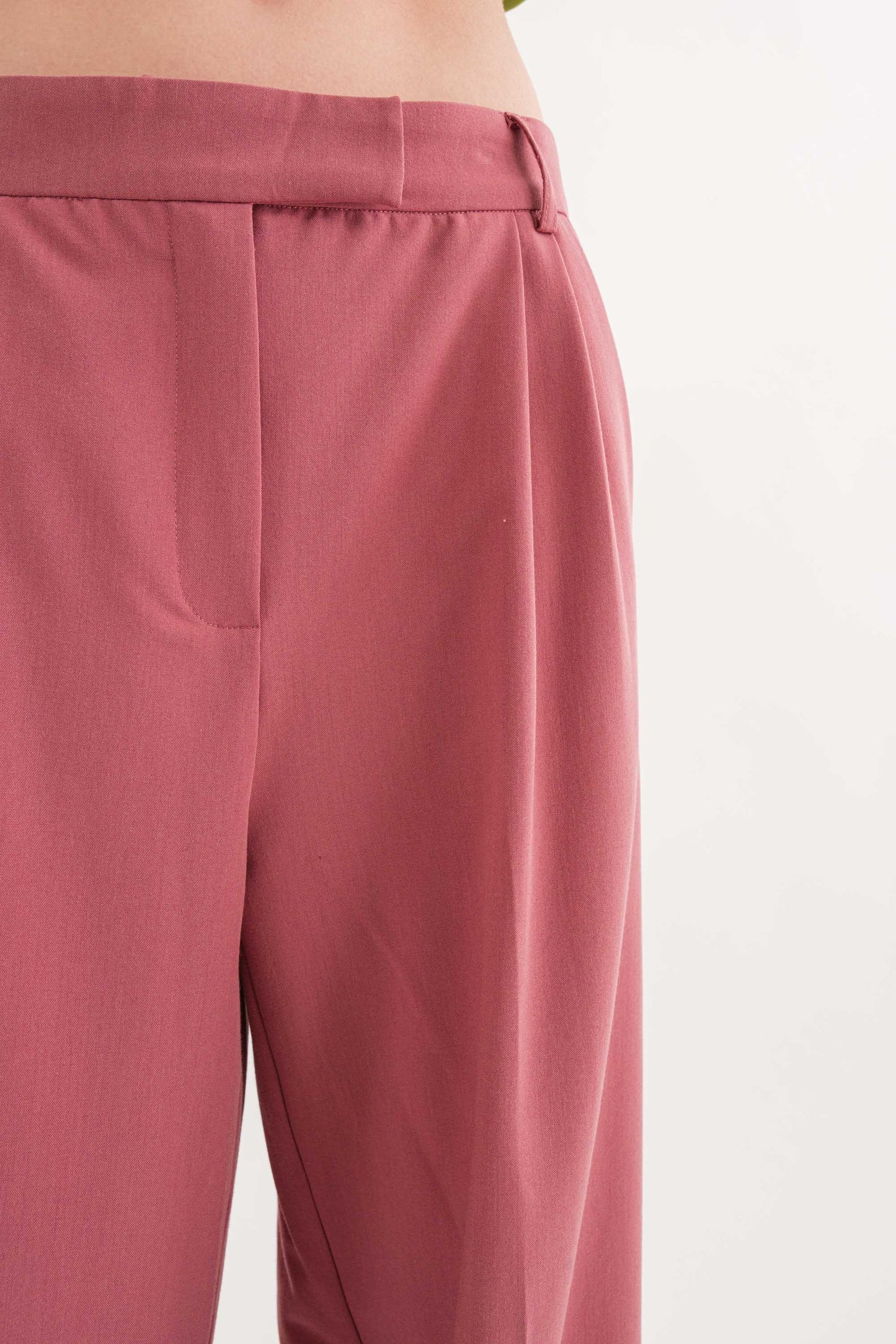 Malibu pleated straight leg tailored trouser pant s80344 dusty rose