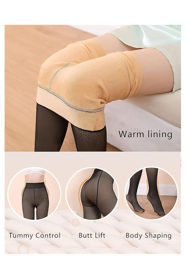 Malibu Thermal fleece lined tights perfect under shorts or skirts for that fall look lk8001