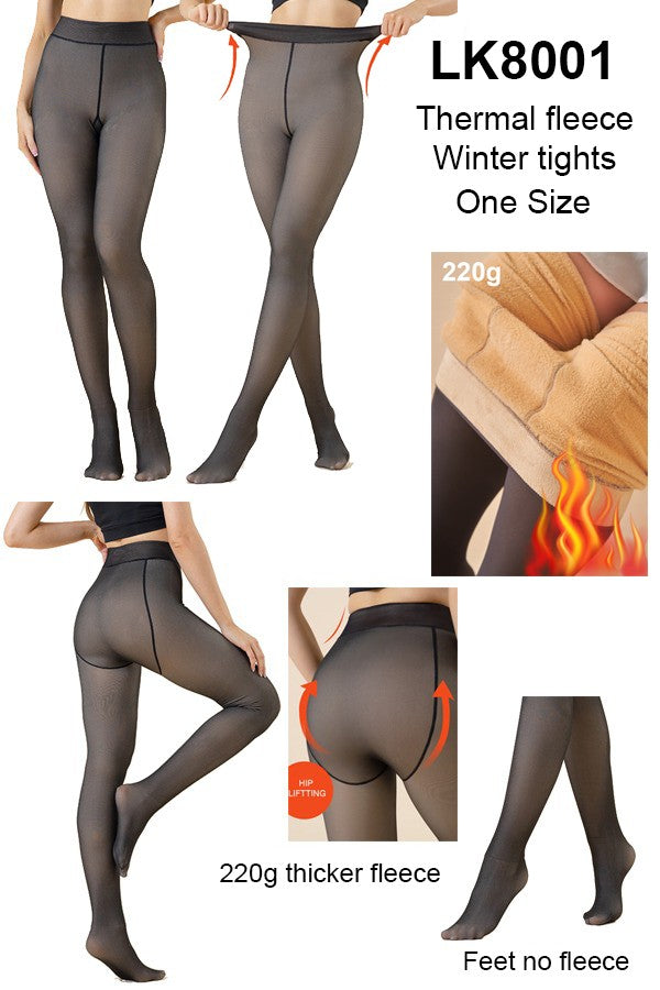 Malibu Thermal fleece lined tights perfect under shorts or skirts for that fall look lk8001