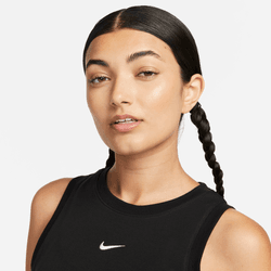 nike nsw essential rib crop tank fb8279-010 black