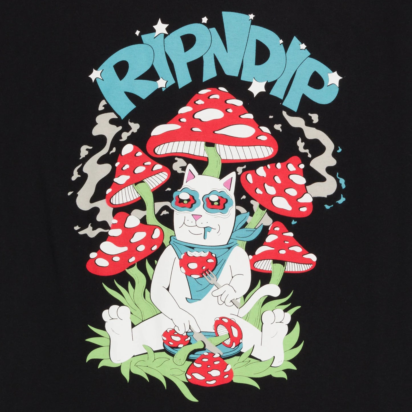 Rip N Dip Shroom Buffet tshirt rndhol23173 black