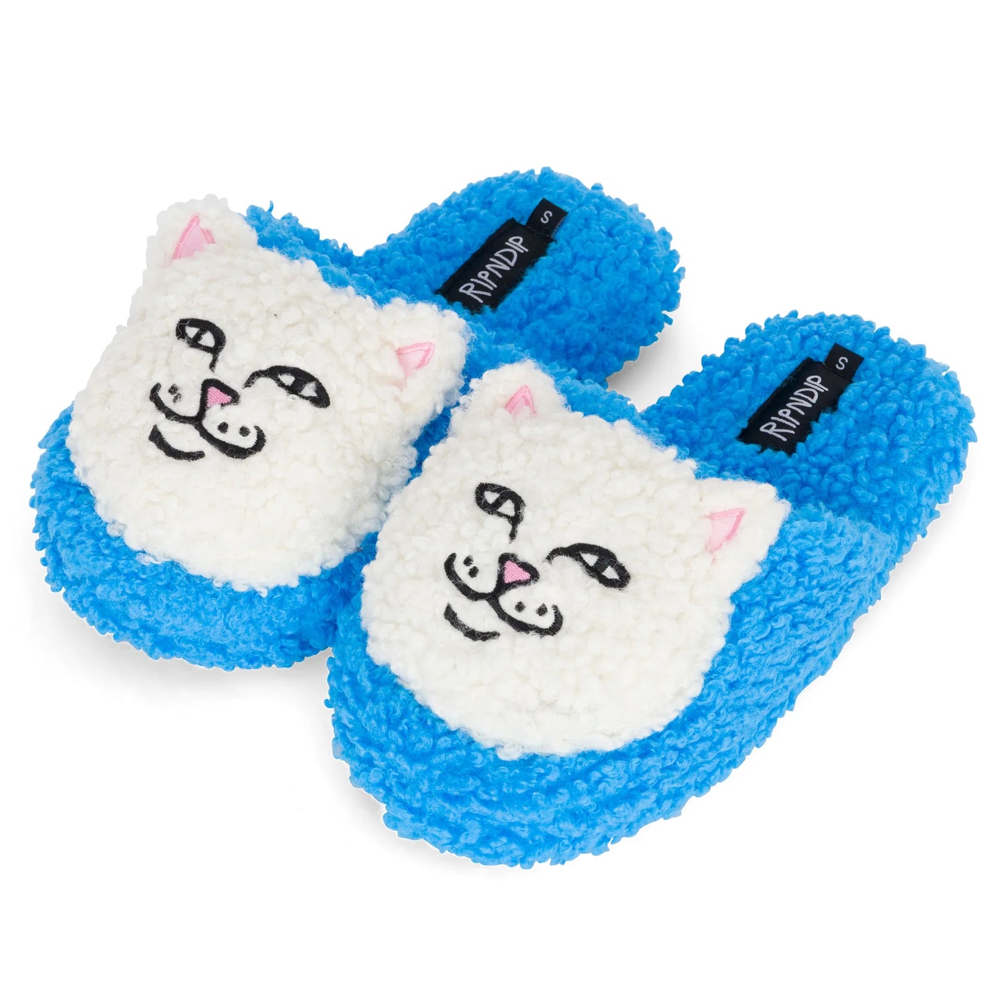 Rip N Dip Lord Nermal PLush Face Slipper rndhol23262 blue